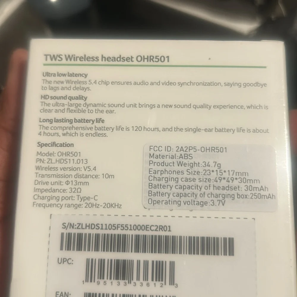 Acer TWS Wireless Headset OHR501 in Cream